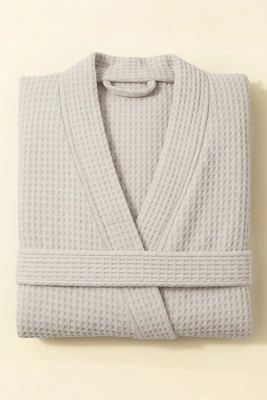 S BATHROBE WAFFLE GREY XXL