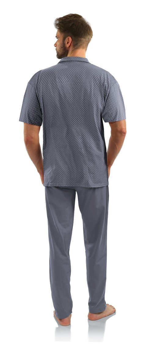 Herren-Schlafanzug Kurzarm Serie Graphit