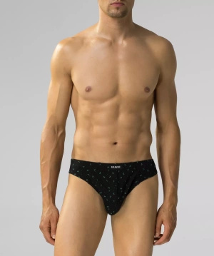 Atlantic Herren Baumwoll Slips Set – Sportlicher Schnitt, Atmungsaktiv, 3er Pack, Mix Muster, Schwarz/Grün, Weiche Innengummierung, Herbst/Winter Kollektion 2025