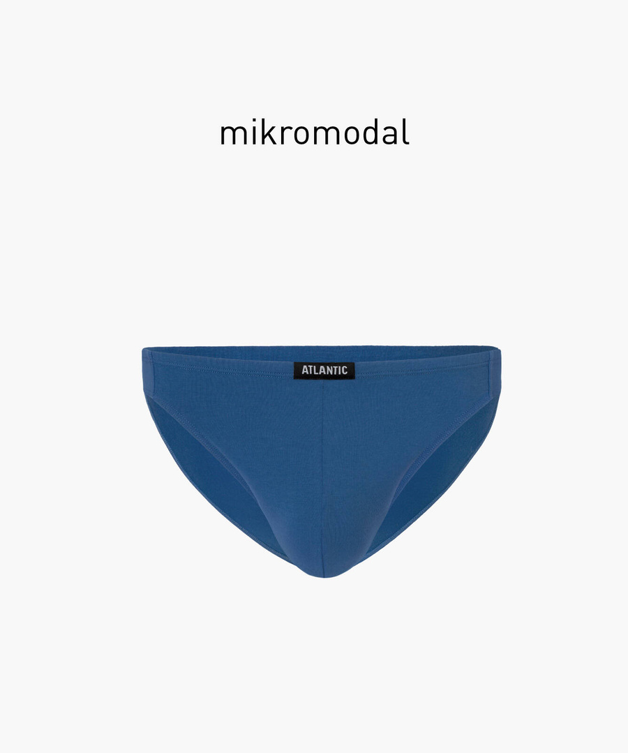 Atlantic Herren Mini-Slips – Bequeme Mikromodal Unterwäsche, 95% Mikromodal, 5% Elastan, Ohne Muster, Premium Kollektion, Verschiedene Farben: Blau, Grau, Denim, Schwarz, Innengummi, Ideal für Männer