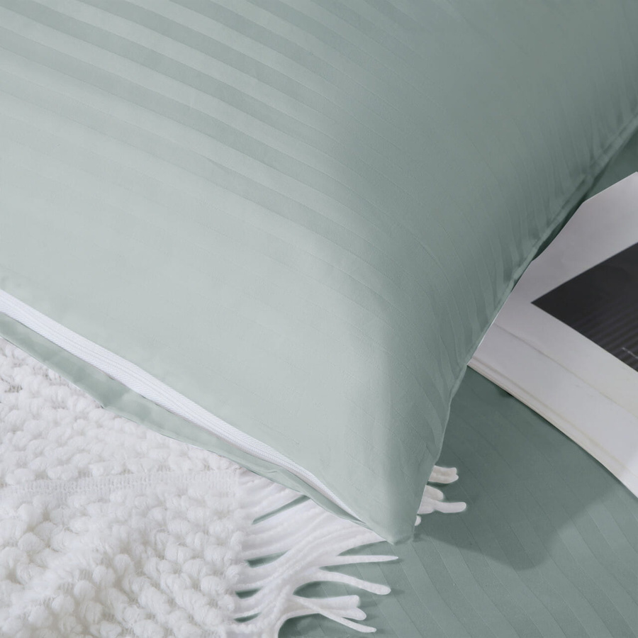Bettwäsche Set Salbeigrün Damast