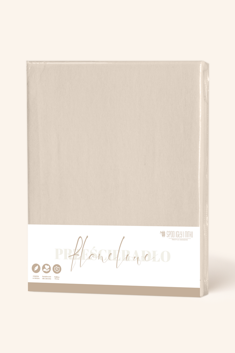 Cearceaf Flanel Taupe Fără Elastic