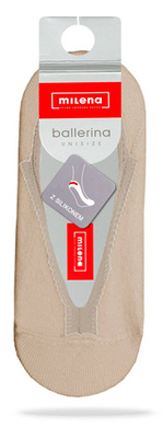 stopki BALLERINKI bawełniane z silikonem na pięcie 491 Milena 