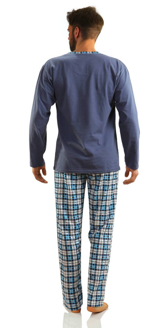 Schlafanzug Herren Serie Blau