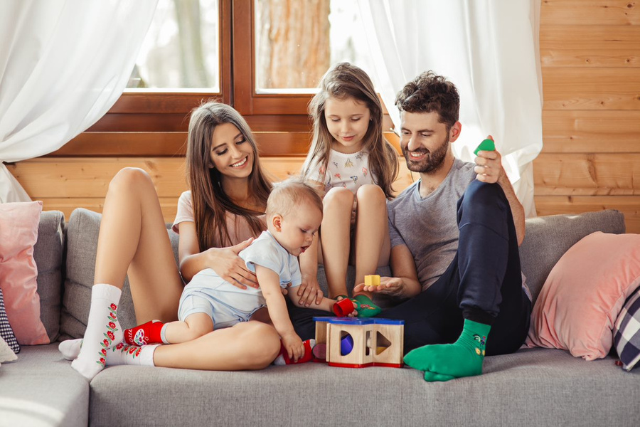 Skarpetki świąteczne z misiem art. 138 KP127 melanż jeans