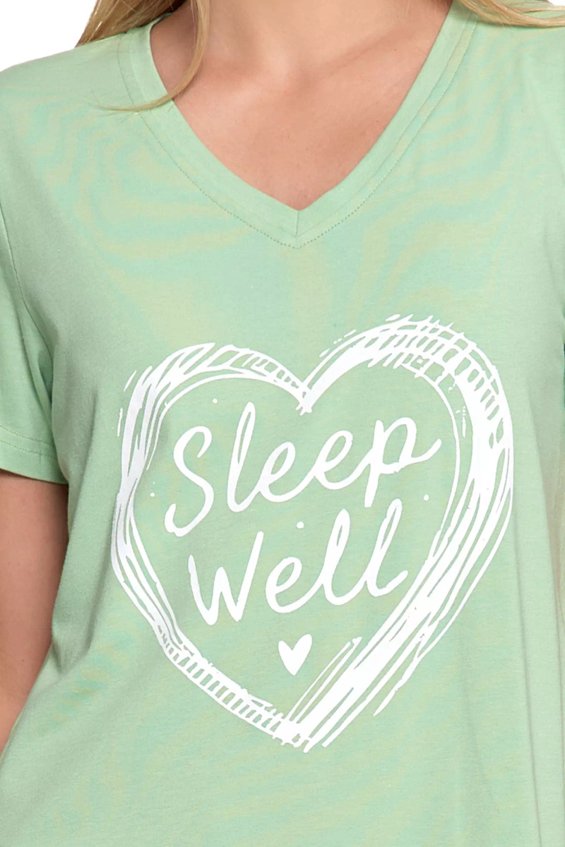 Short-sleeved cotton nightgown