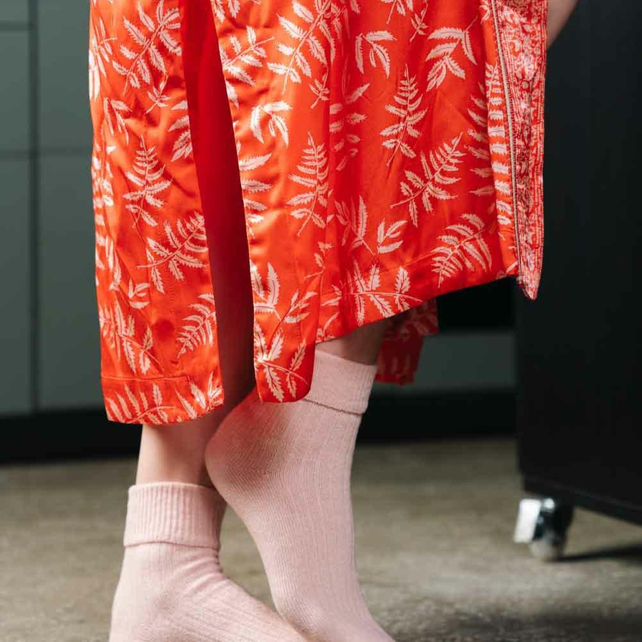 Socken Wolle Serie Rosa