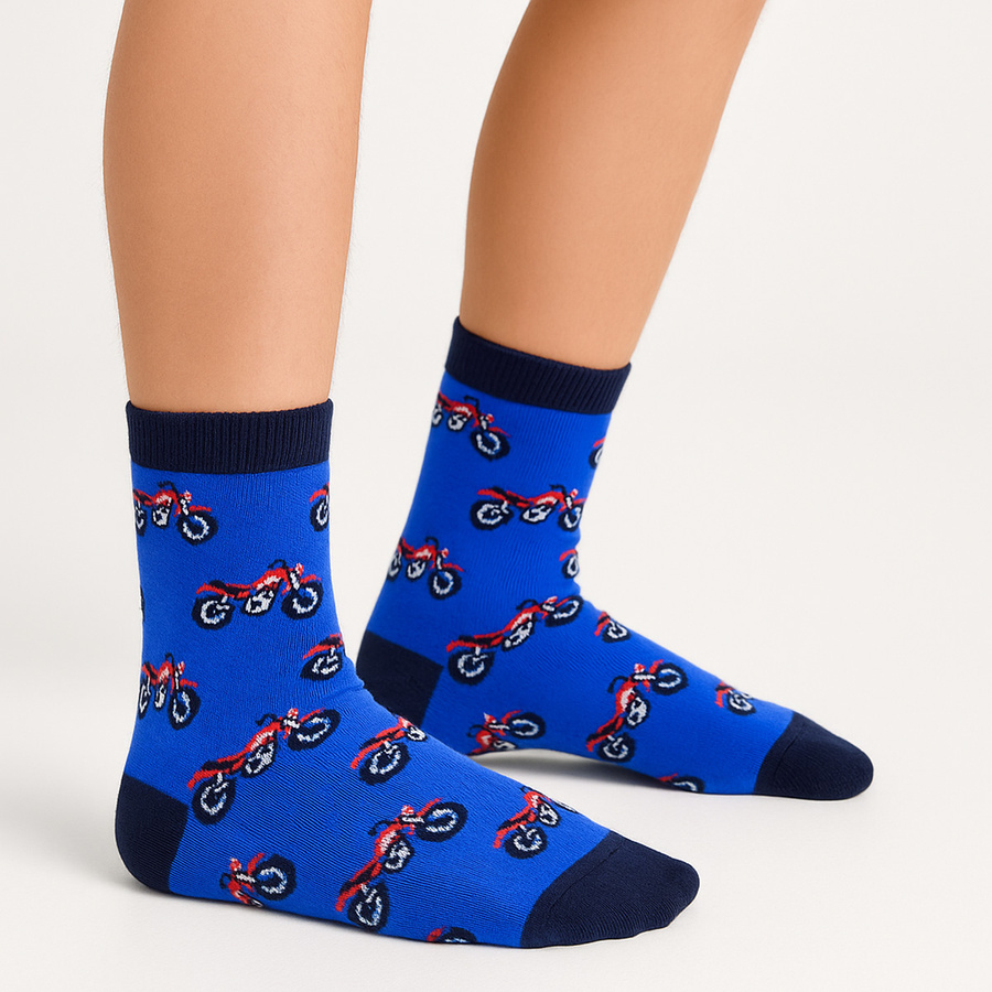 Socken Kinder Serie Motorrad