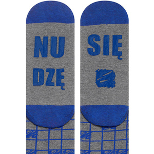 SOXO Herren lange Socken mit Aufschrift Baumwolle lustig 