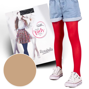 Rajstopy dziewczęce dziecięce gładkie z mikrofibry 60 DEN Rosabella Gatta