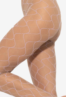 Mosaik gemusterte Strumpfhose 20 Den