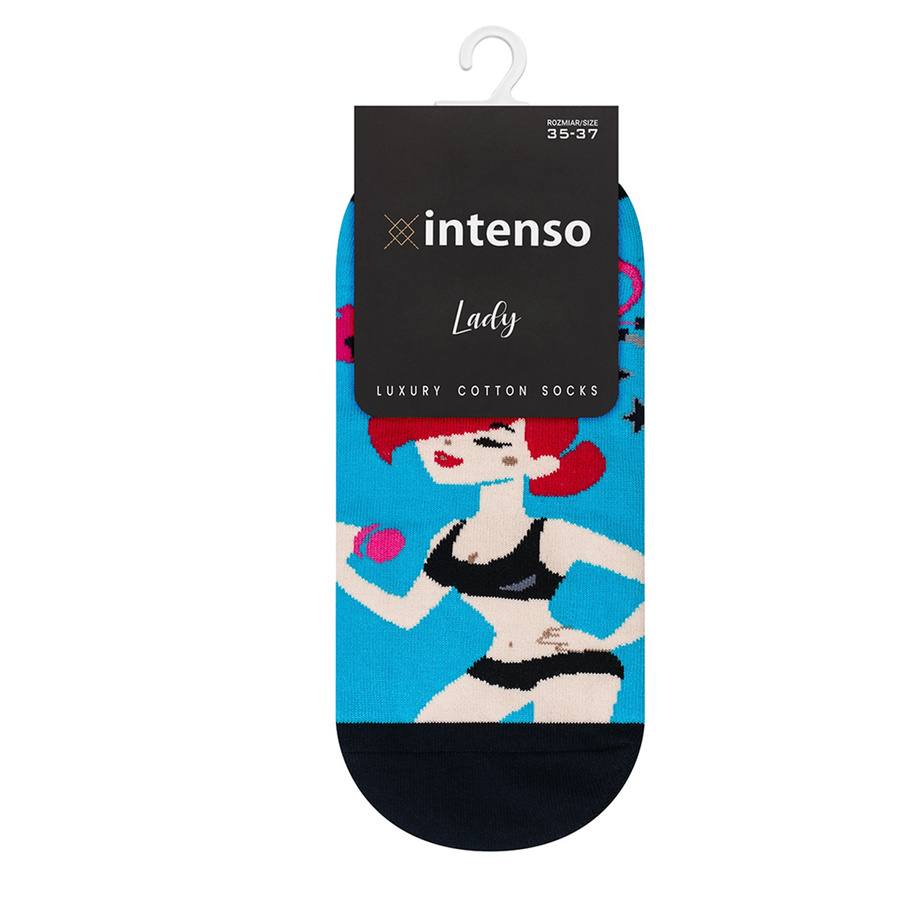Skarpetki damskie STOPKI kolorowe zabawne Intenso 056
