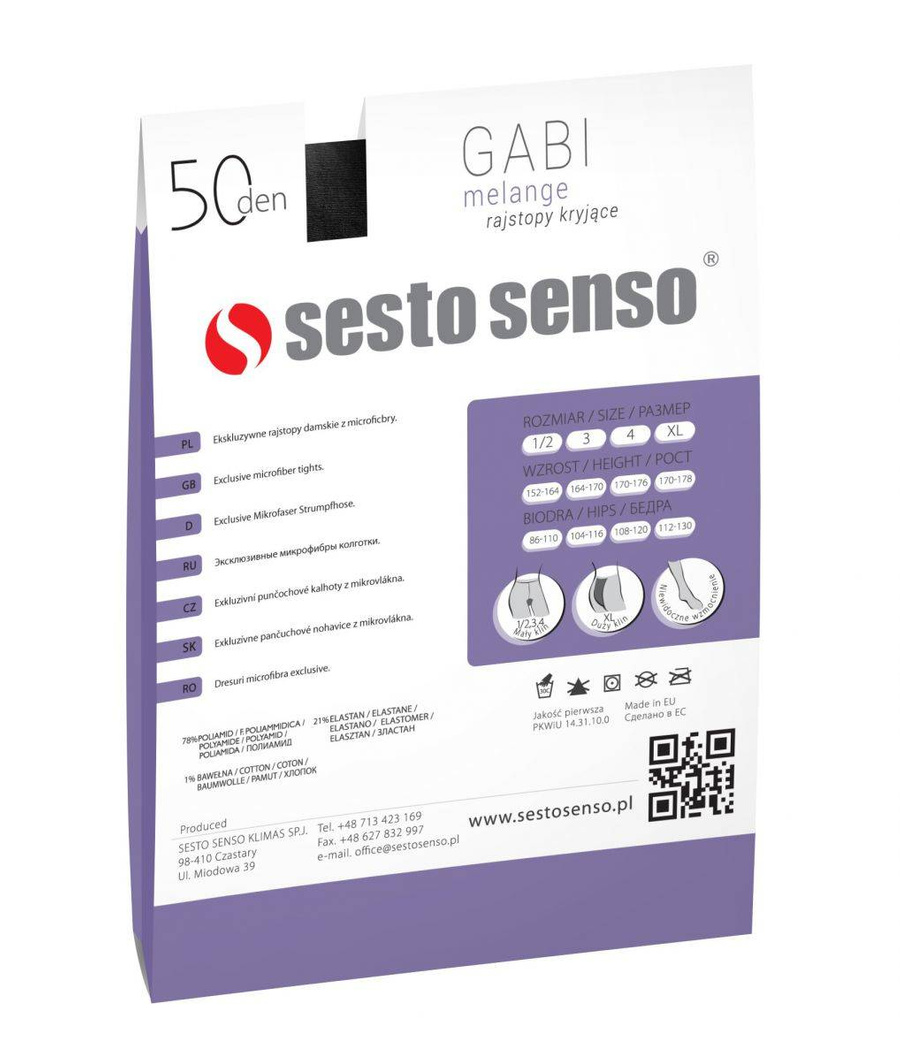 Sesto Senso Damen Strumpfhose Gabi – 50 DEN, Halbtransparent, Elastisch und Bequem, Verstärkte Konstruktion, Alltag und Besondere Anlässe, Blau, Poliamid