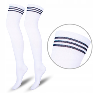 Gestreifte Socken aus gerippter Baumwolle