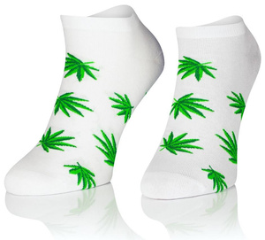 Șosete scurte Seria 1849 Frunză albă