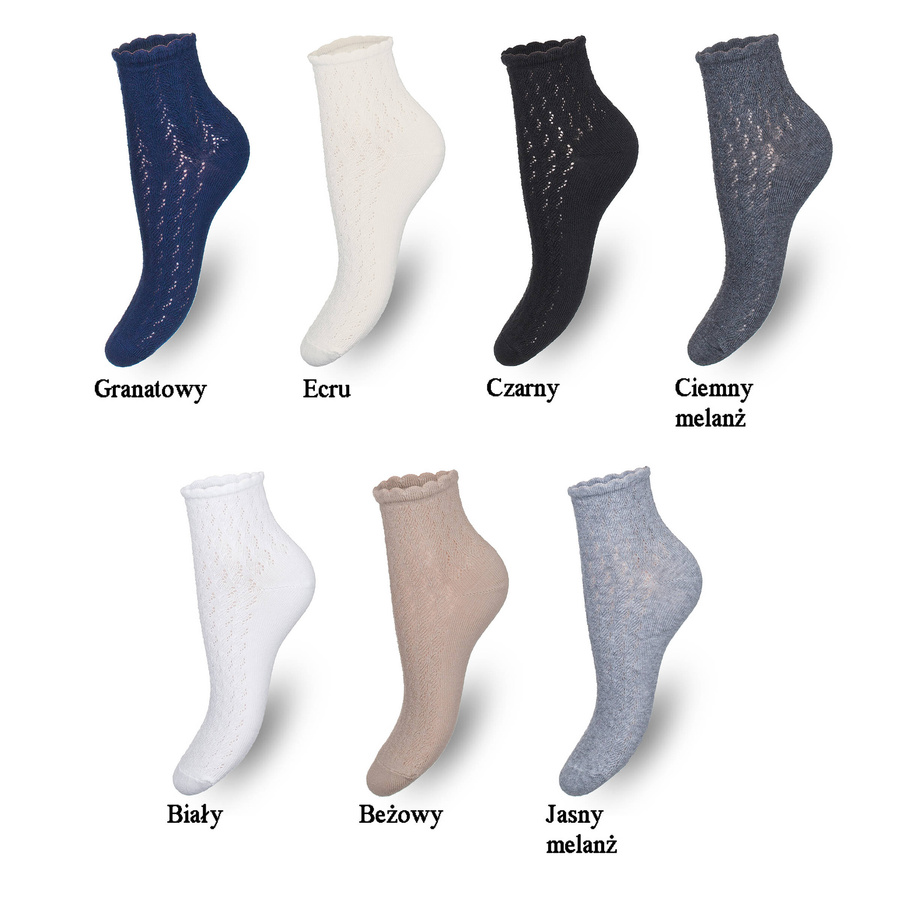 Durchbrochen-Socken Milena aus Baumwolle für Damen