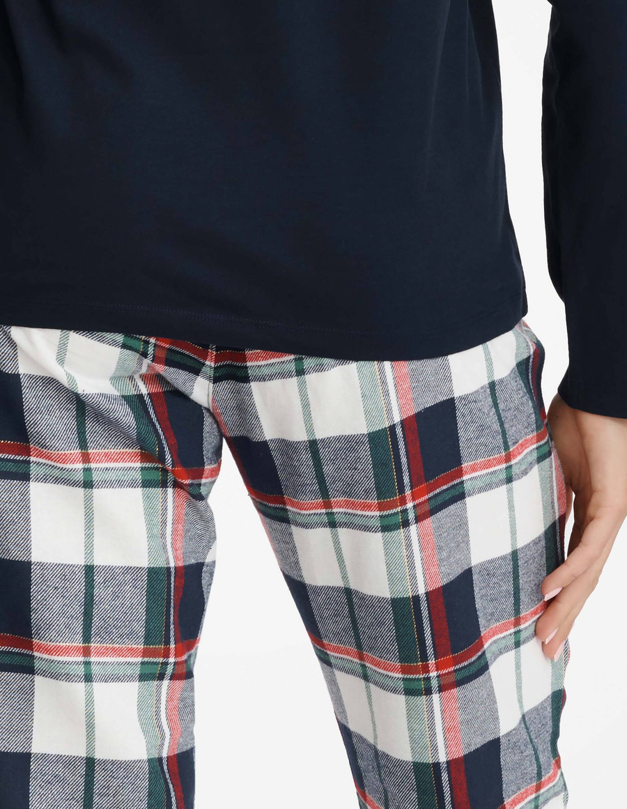 Henderson Damen Pyjama Goldy – Weihnachtskollektion, 100% Baumwolle, Langarm, Lange Hose, Klassisches Design, Mehrfarbig, Gemütlich und Atmungsaktiv für Winterabende