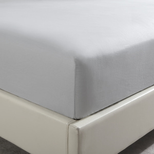 Spannbettlaken Satin Hellgrau