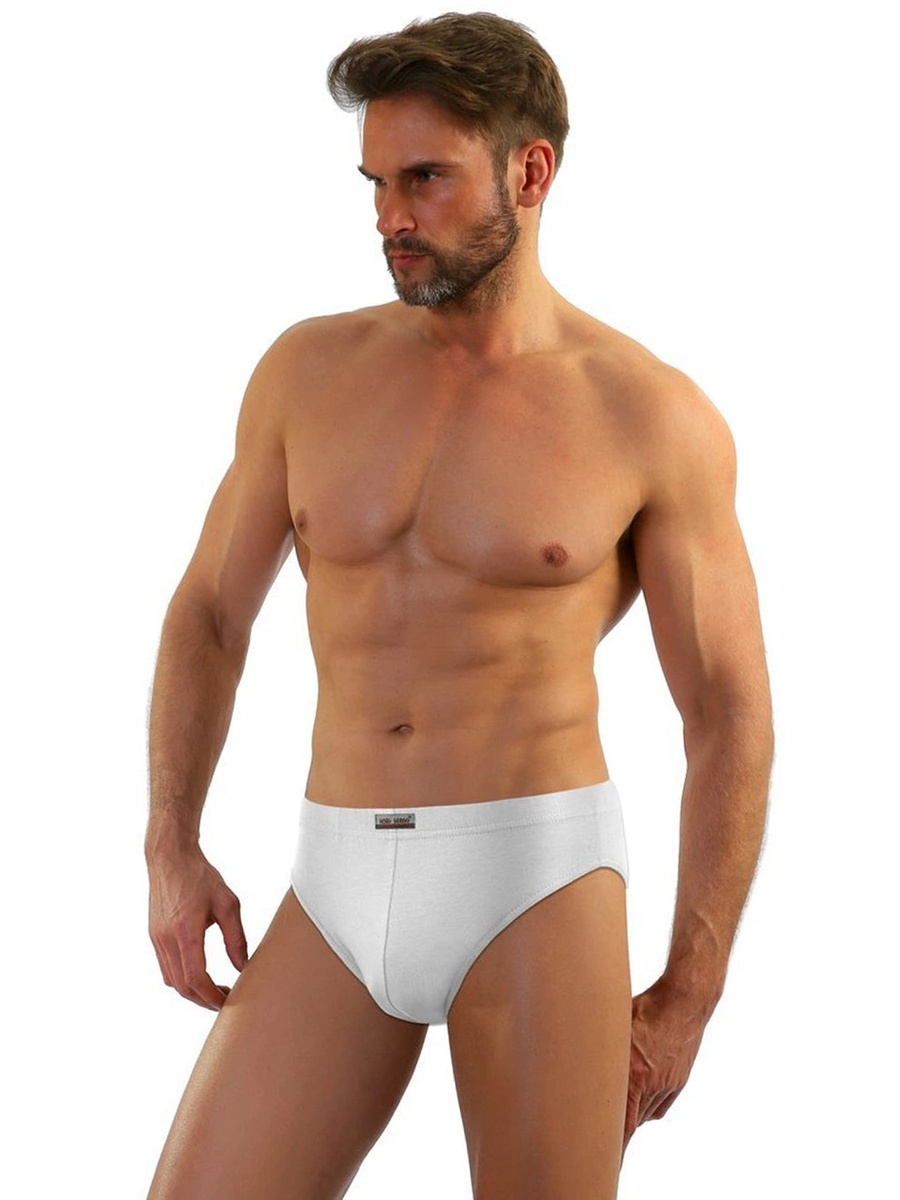 Sesto Senso Herren Slips Leopard – Komfortable Baumwollunterwäsche, Sportlicher Schnitt, Antiallergisch, Schnelltrocknend, Weiß, Für Aktive Männer