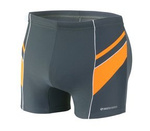 Sesto Senso Herren Badeboxer – Komfortable Schwimmshorts aus 80% Polyamid und 20% Elastan, Schnell trocknend, Modernes Design mit Kontraststreifen, Ideal für Pool und Strand, Farbe: Grau/Orange, Modell: BD357