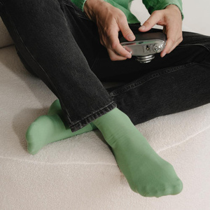 Socken Herrlich Serie Dünn Einfach Hellgrün