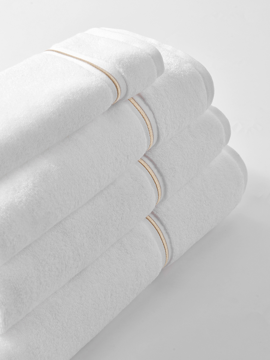 S TOWEL 100*150 LIBRE WHITE+GOLD BIZA