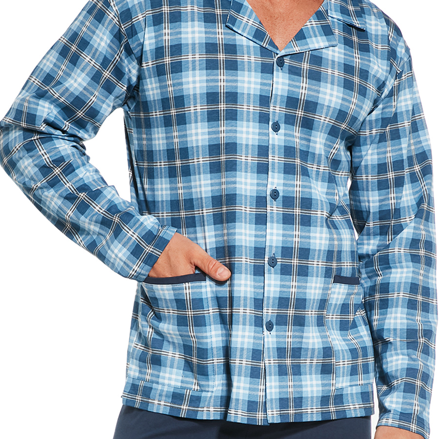 Herren Pyjama Serie 114 Blau