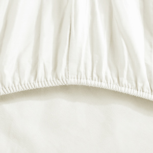 Spannbettlaken Satin Weiß