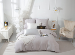 Bettwäsche Queen Grau Weiß