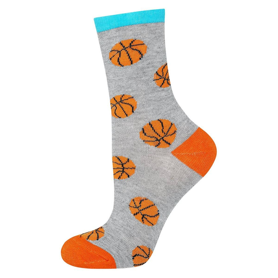 Graue SOXO GOOD STUFF Basketball-Socken für Kinder 