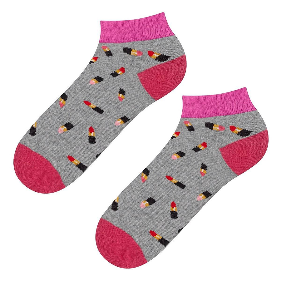 Stopki damskie kolorowe SOXO zakostki śmieszne szminka