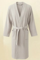 S BATHROBE WAFFLE GREY XXL