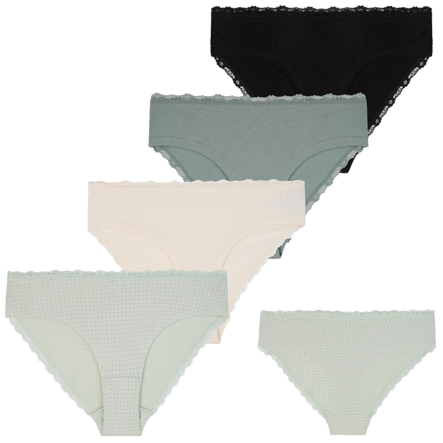 Figi damskie bikini z koronką 4-pak