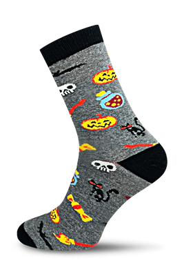 5X Bunte Herrensocken für Halloween