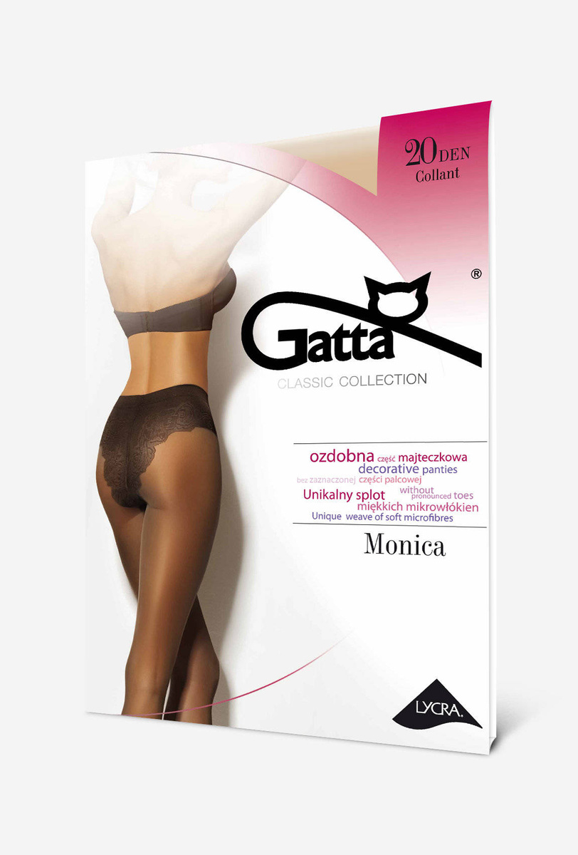 Rajstopy damskie z koronkową częścią majteczkową MONICA 20 den Gatta