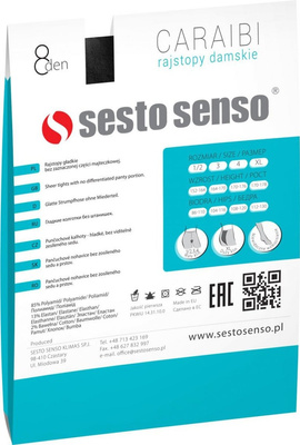 Sesto Senso Damen Feinstrumpfhose Caraibi 8 DEN – Ultra-dünn, Halbmatte Optik, Unsichtbare Nähte, Natürlicher Look, Komfortabel, Strapazierfähig, Poliamid-Elastan-Mix, Ideal für Kleider, Hautfarbe