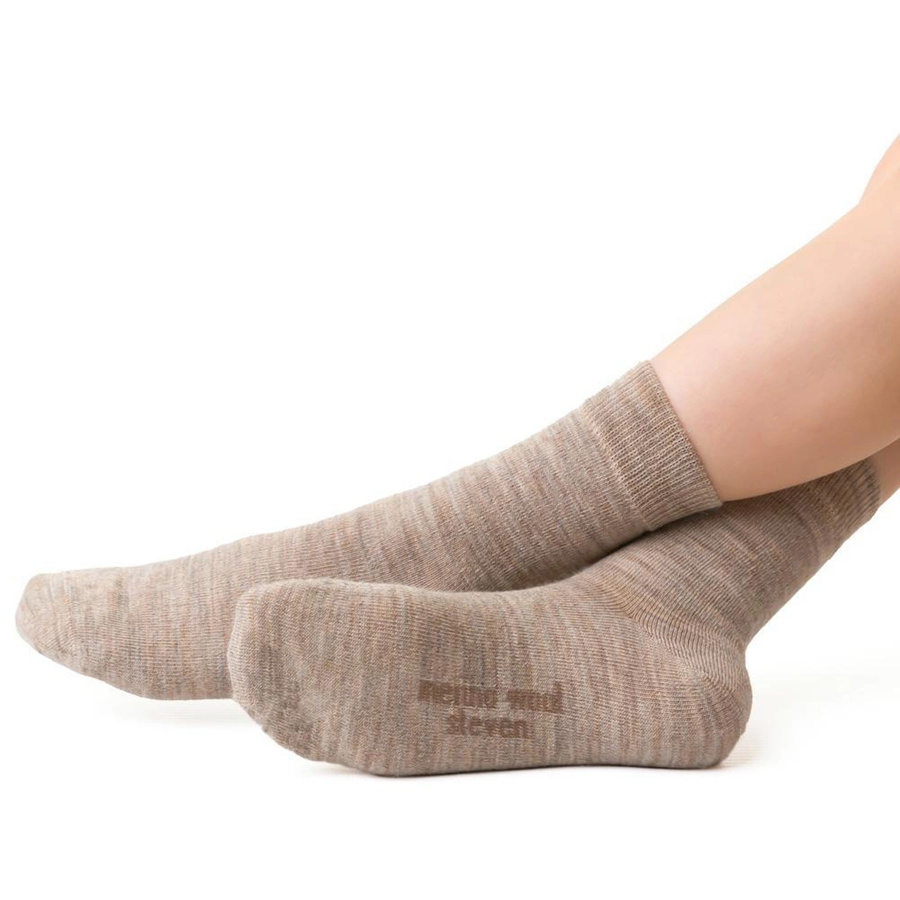 Socken Kinder Merino Wool Melange Beige