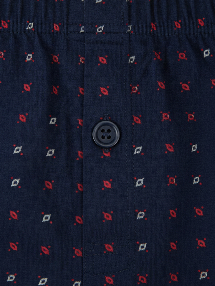 Men's Loose Boxer Shorts with Buttons Black