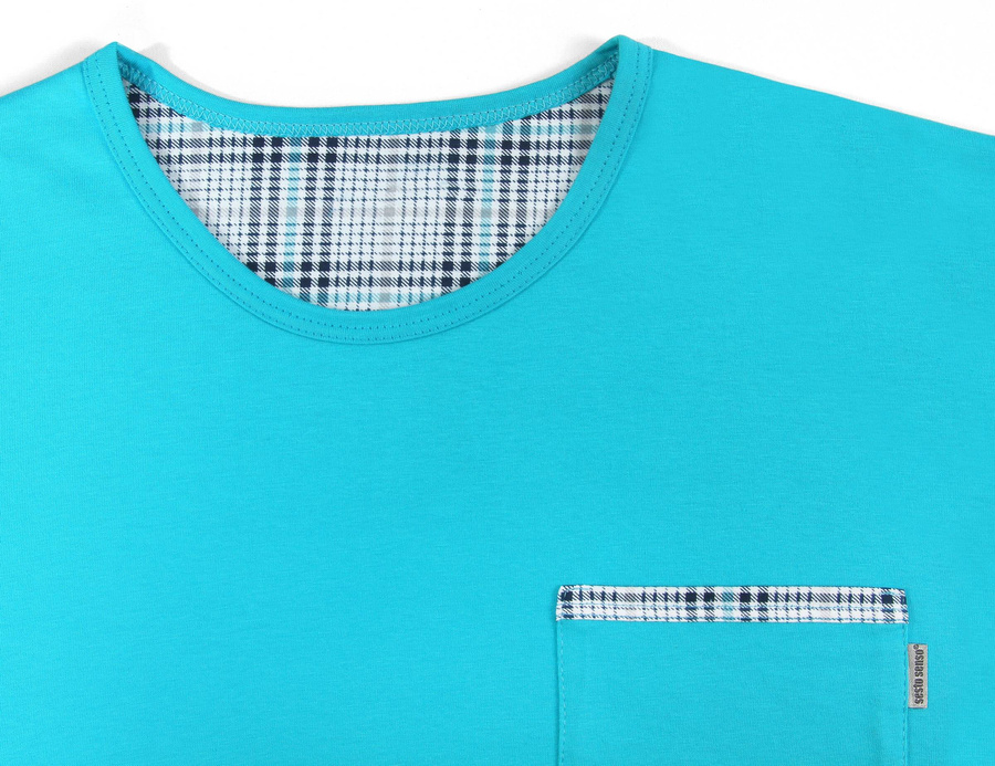 Herrenschlafanzug Serie Blau Rot