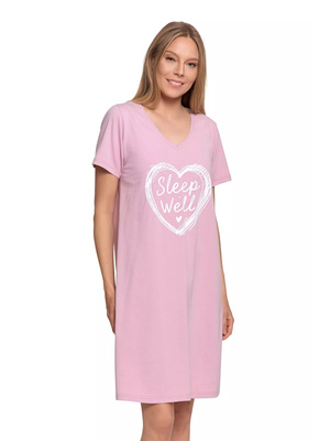 Short-sleeved cotton nightgown