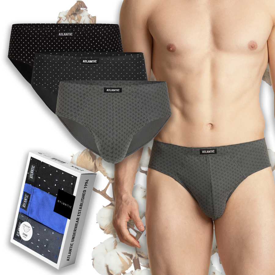 3-PACK Slipy męskie classic Atlantic