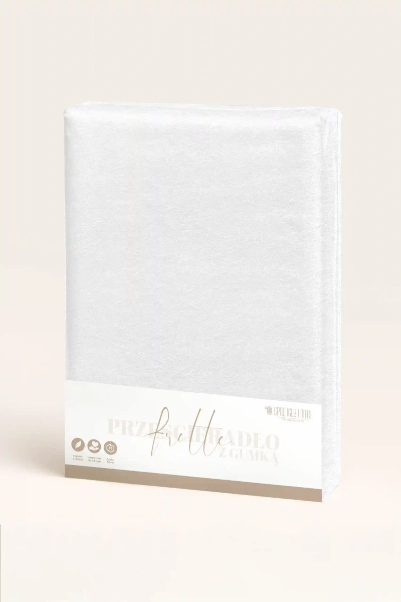 Frotte-Bettlaken Weiß