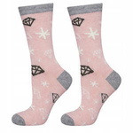 Kindersocken rosa SOXO GOOD STUFF Diamanten