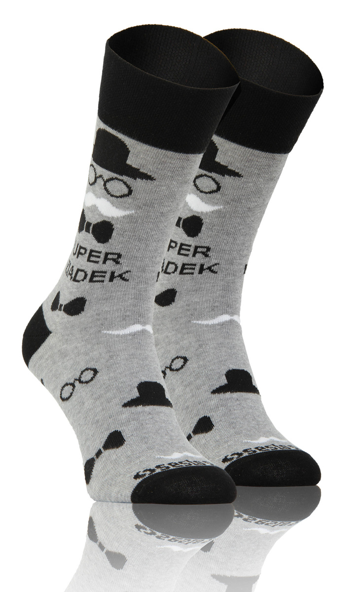 Herrensocken Dzień Babci i Dziadka Super Opa Grau