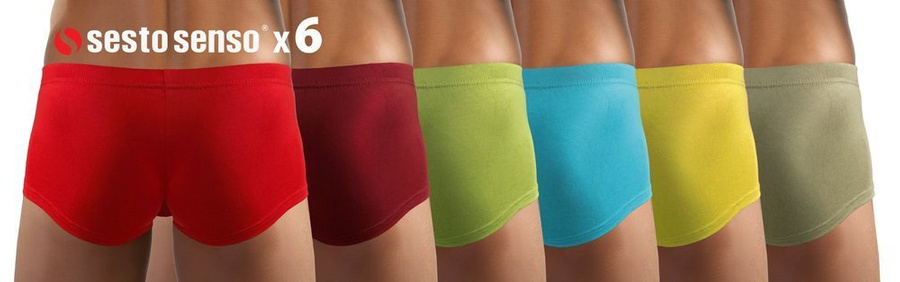 6X Kurze mikromodale Sport-Boxershorts URBAN Sesto Senso