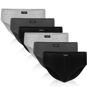 Herren-Slips Serie 3BMP-006 Grau/Schwarz/Weiß