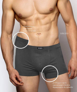 Herren-Boxershorts Serie 3BMH-007 Grau Weiß Schwarz
