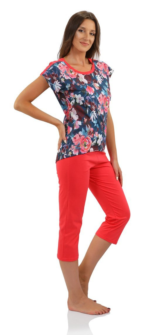 bawełniana piżama damska 3/4 Lena Sesto Senso