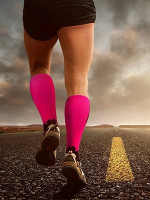 Kompressions-Kniestrümpfe Sportserie Rosa