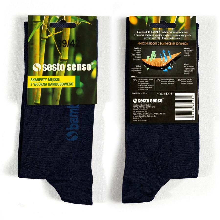 Herrensocken Eco Bamboo Blau